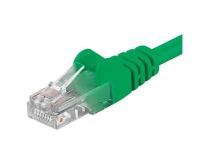 Patch kábel UTP RJ45-RJ45 level 5e 0.25m, zelená sputp002G
