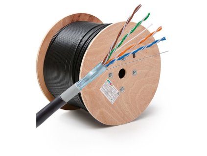 KELINE Kábel FTP (F/UTP) 4x2xAWG24 5E 500m vonkaj KE300S24OUT