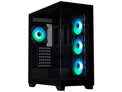 BitFenix skříň CETO / ATX / 4x 120mm ARGB fan / 2x USB 3.0 / USB-C / tvrzené sklo / černá BFC-CET-500-KKGSK-4A