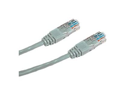 DATACOM Krížený UTP patch kábel 0,5m Cat5e šedý 1509