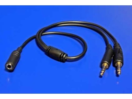 Redukcia audio 4 pólový jack3,5F - 2x jack3,5M 11.92.4425