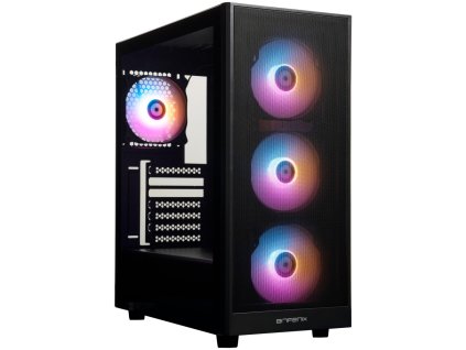 BitFenix skříň Grafi / ATX / 4x120 mms FRGB fan / 2x USB 3.0 / USB 2.0 / tvrzené sklo / černá BFC-GRM-KKGSK-4F