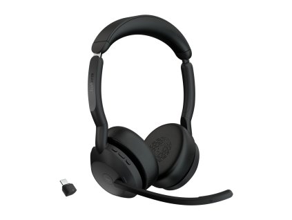 Jabra Evolve2 55/Stereo/ANC/USB-C/BT-USB/Bezdrôt/MS/Čierna 25599-999-899