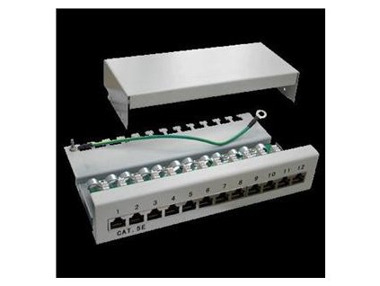 Patch panel Box 12-port Cat5E STP na stenu 4041