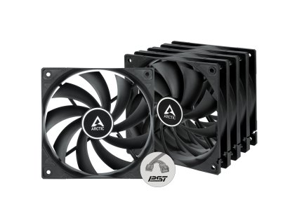 ARCTIC F12 PWM PST (5PCS Value Pack) (Black) - 120mm case fan s PWM control and PST cable - Pack ACFAN00250A