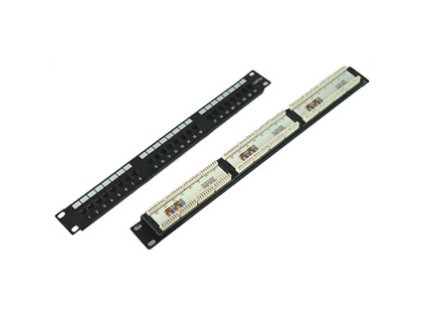 Patch panel 24port cat.5e UTP black 26.99.0349-5