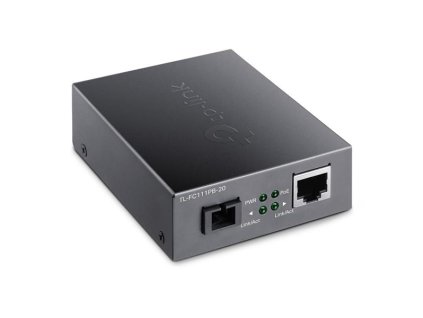 TP-LINK "10/100 Mbps RJ45 to 100 Mbps Single-mode SC WDM Bi-Directional Fiber Converter With 1-Port PoEPORT: 1× 100Mbps FC111PB-20