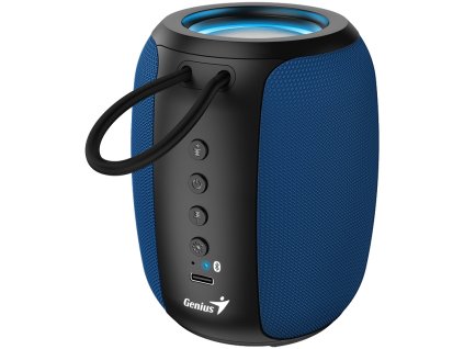 GENIUS repro SP-915BT Blue/ Bluetooth 5.3/ 5W/ mikrofon/ Copilot AI komunikace/ USB-C nabíjení/ černomodré 31730052402