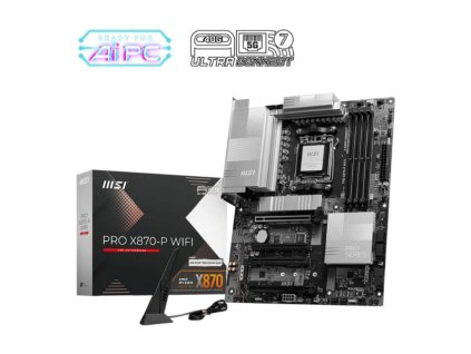 MSI MB Sc AM5 PRO X870-P WIFI, AMD X870, 4xDDR5, 1xHDMI, 1xThunderbolt, WI-FI PRO X870-P WIFI