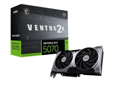 MSI VGA NVIDIA GeForce RTX 5070 12G VENTUS 2X OC, RTX 5070, 12GB GDDR7, 3xDP, 1xHDMI RTX 5070 12G VENTUS 2X OC