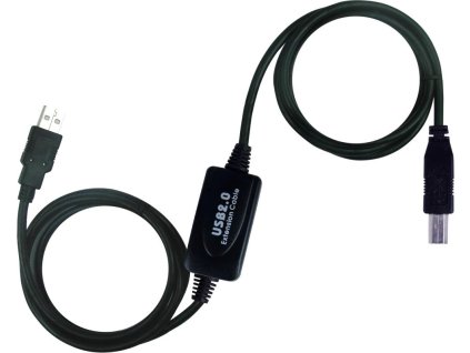 PremiumCord USB 2.0 repeater a propojovací kabel (A/M-B/M)/ 10m/ černý ku2rep10ab