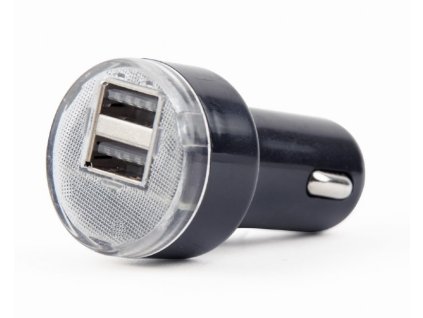 Gembird 2x USB nabíjačka do auta 2,1 A, čierna EG-U2C2A-CAR-02
