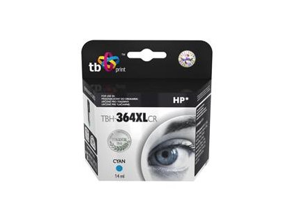 Ink. kazeta TB kompat. s HP CB323EE (No.364), TBH-364XLCR, Cyan TBH-364XLCR