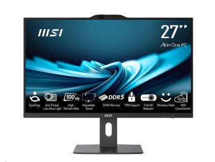 MSI PC AiO PRO AP272P 14M-886XEU, i7-14700, 27" FHD, Anti-Glare, Non-touch, 16GB, 1TB SSD, N/A, No OS, Black PRO AP272P 14M-886XEU