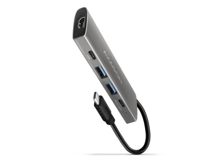 AXAGON HMC-5G2, USB 10Gb/s hub, porty 2x USB-A, 2x USB-C, HDMI 4k/60, PD 100W, kábel USB-C 13cm HMC-5G2