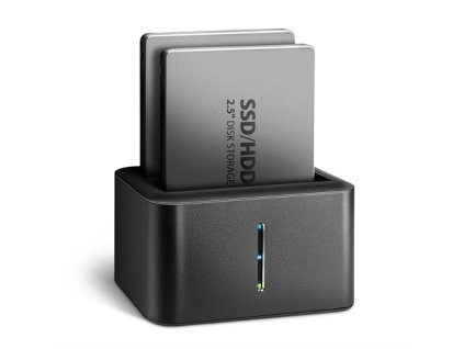 AXAGON ADSA-D25, USB 3.2 Gen 1 - 2x SATA 6G 2,5" SSD/HDD CLONE MINI dokovacia stanica ADSA-D25
