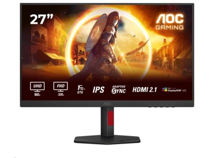 AOC MT 27" U27G4R - IPS,1920x1080/3840x2160, 360/160Hz,1ms,400cd,2xHDMI,DP,USBHub,Pivot U27G4R