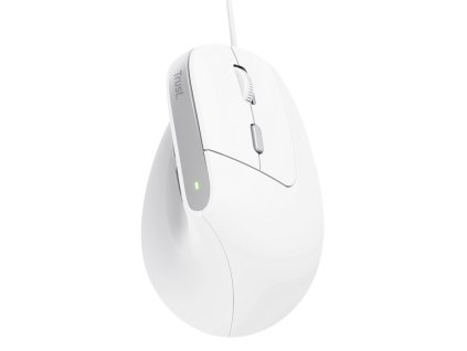 Trust Bayo II/Vertikálna/Optická/Pre pravákov/2 400 DPI/Drôtová USB/Biela 25397