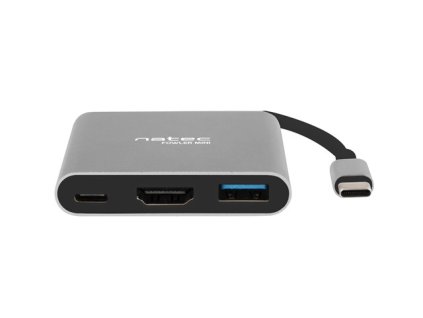 Natec multiport adaptér Fowler MINI USB-C PD, USB 3.0, HDMI 4K NMP-1607