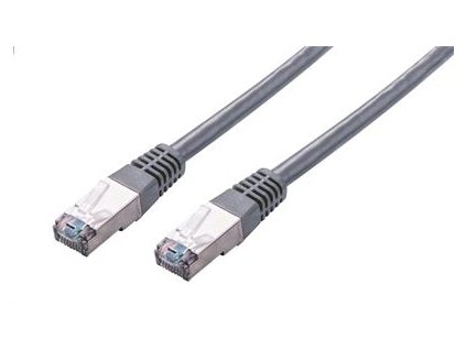 Kábel C-TECH patchcord Cat5e, FTP, sivý, 0,5m CB-PP5F-05