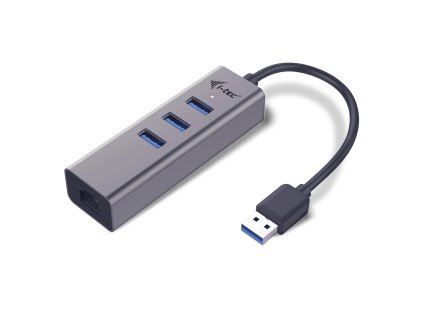 i-tec USB 3.0 Metal HUB 3 Port + Gigabit Ethernet U3METALG3HUB