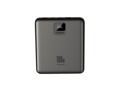Canyon PB-2008, Powerbank, Li-Pol, 20.000 mAh, aj pre NB, dig. displej, vstup USB-C , výstup: 2x USB-C a 2x USB-A CNE-CPB2008DG