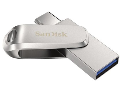 SanDisk Ultra Dual Drive Luxe USB-C 256GB / USB 3.0 Typ-C / USB 3.0 Typ-A / stříbrný SDDDC4-256G-G46