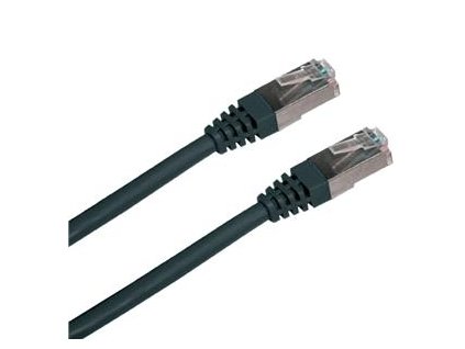 Patch cord FTP cat5e 0,5M čierny 1601