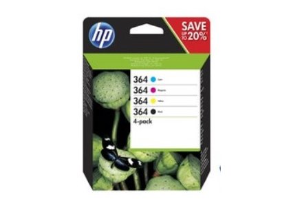 HP HP 364 CMYK Ink Cartridge Combo 4-Pack, N9J73AE /náhrada za J3M82AE/ N9J73AE