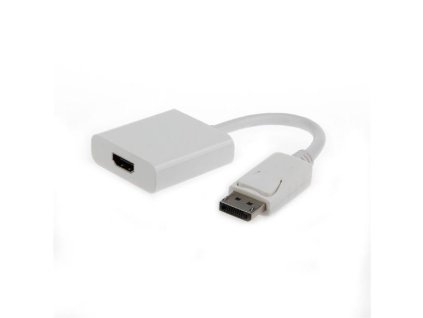 Gembird adaptér DisplayPort (M) na HDMI (F), kábel 0.1m, biely A-DPM-HDMIF-002-W