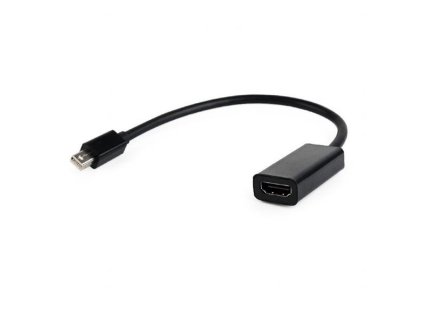 Gembird adaptér Mini DisplayPort (M) na HDMI (F), 0.15 m kábel, čierny A-mDPM-HDMIF-02