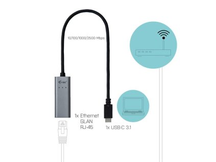 i-tec USB-C Metal 2.5Gbps Ethernet Adapter C31METAL25LAN