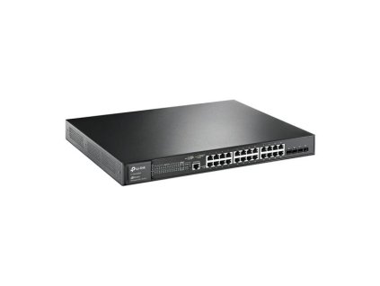 TP-LINK "JetStream™ 28-Port Gigabit L2+ Managed Switch with 24-Port PoE+PORT: 24× Gigabit PoE+ Ports, 4× Gigabit SFP Sl SG3428MP