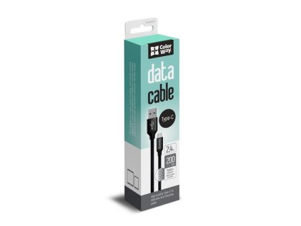 ColorWay Kábel USB Type-C 2.4A 2m CW-CBUC008-BK