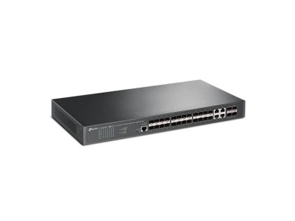 TP-LINK "JetStream™ 24-Port SFP L2+ Managed Switch with 4 10GE SFP+ SlotsPORT: 20× Gigabit SFP Ports, 4× Gigabit SFP/RJ SG3428XF