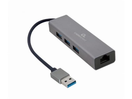 Gembird USB AM Gigabit network adapter with 3-port USB 3.0 hub A-AMU3-LAN-01