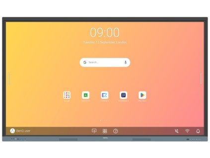 BENQ dotykový panel 65" RE6504/ UHD 4K/8GB I 64GB /provoz 18/7/ HDMI/DP/ USB-C/LAN/ Android 13/40 dotykových bodů 9H.F9ETK.DE4