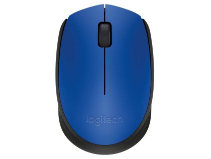 Logitech myš M171/ Bezdrátová/ Optická/ 1000dpi/ USB přijímač/ modrá 910-004640