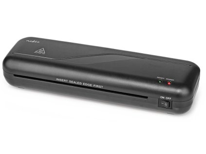NEDIS laminátor/ formát A4/ laminovací šířka 230 mm/ fólie 125 mic/ automatické vypnutí/ teplý proces/ černý LAMI112BK4