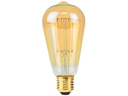NEDIS LED žárovka E27/ ST64/ 4,9 W/ 220 V/ 470 lm/ 2100 K/ stmívatelná/ extra teplá bílá/ retro styl LBDE27ST64GD1