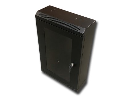 10'' rack jednodielny 12U/140 DATACOM čierny skl.dvere 7043