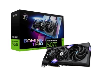 MSI VGA NVIDIA GeForce RTX 5070 12G GAMING TRIO OC, RTX 5070, 12GB GDDR7, 3xDP, 1xHDMI RTX 5070 12G GAMING TRIO OC