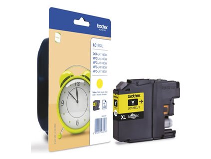 kazeta BROTHER LC-125XL Yellow DCP-J4110DW, MFC-J4410DW/J4510DW/J4610DW/J4710DW (1200 str.) LC125XLY