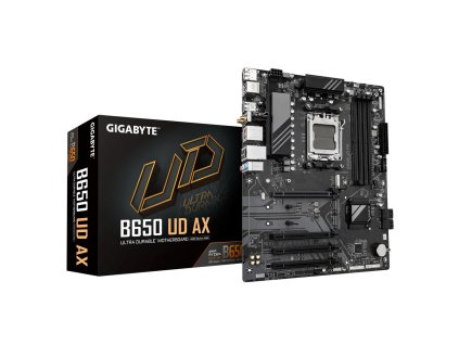 GIGABYTE MB Sc AM5 B650 UD AX, AMD B650, 4xDDR5, 1xDP, 1xHDMI, WiFi B650 UD AX