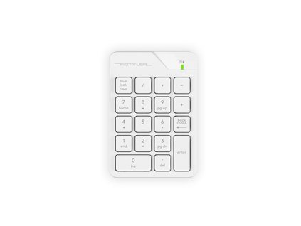 A4tech FSTYLER bezdrátová numerická klávesnice, bílá FGK21C-WH