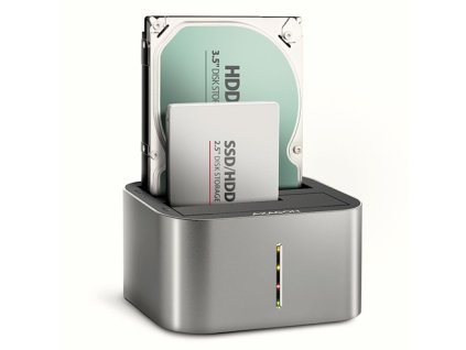 AXAGON ADSA-DC, USB-C 5Gbps - 2x SATA 6G 2.5"/3.5" SSD/HDD CLONE DUAL dokovacia stanica ADSA-DC