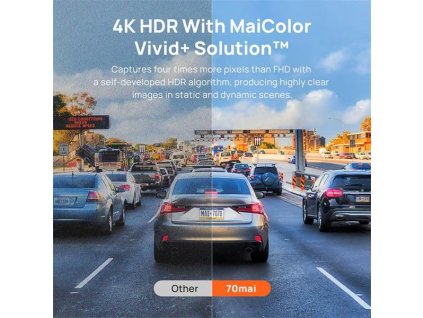 70mai 4K A810 Dash cam + backup camera RC12 MidriveA810+RC12