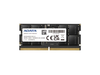 Adata/SO-DIMM DDR5/16GB/4800MHz/CL40/1x16GB AD5S480016G-S