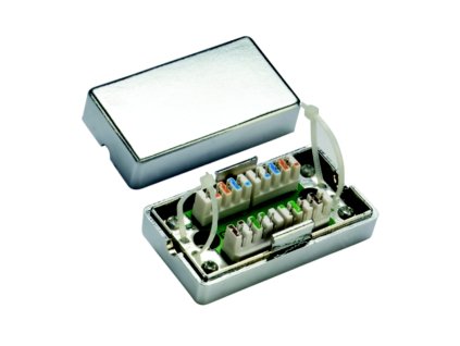 DATACOM Spojovací BOX STP Cat5e (2* zárez. pole) Silver 4231