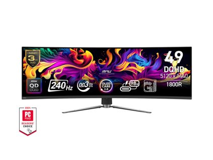 MSI MPG/491CQPX/49''/QD-OLED/5120x1440/240Hz/0,03ms/Black/2R MPG 491CQPX QD-OLED